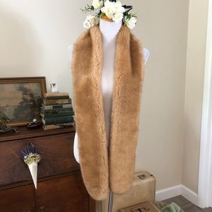 Zara camel color faux fur stole or wrap